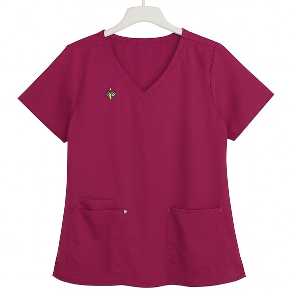 XXL Scrubstar Pink Scrub Top with Pockets - Picture 1 of 6